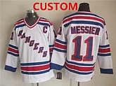 Men's New York Rangers Custom 1993 White Throwback CCM Jersey,baseball caps,new era cap wholesale,wholesale hats